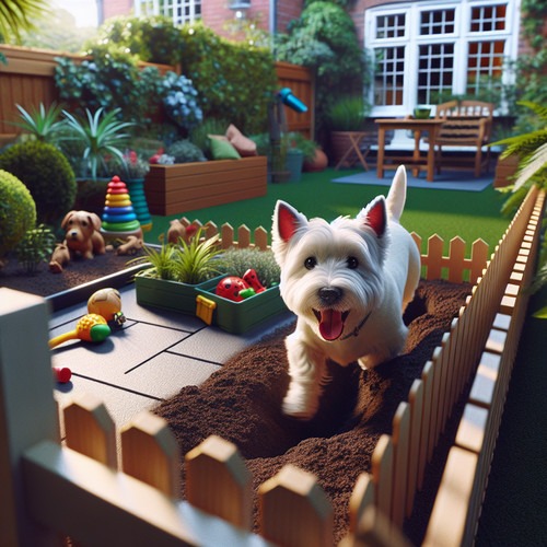 An image illustrating Cómo evitar que tu Westie escape del jardín