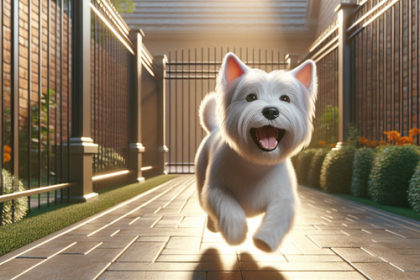 An image illustrating Cómo evitar que tu Westie escape del jardín