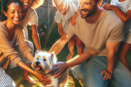 An image illustrating Los Westies y los niños - consejos para una convivencia feliz