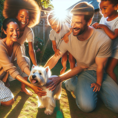 An image illustrating Los Westies y los niños - consejos para una convivencia feliz