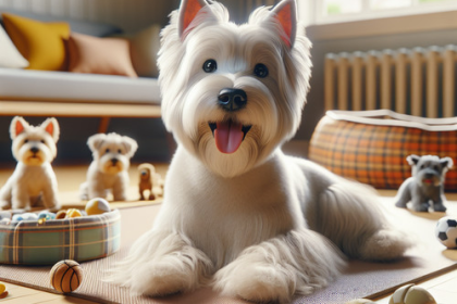 An image illustrating Qué hacer si tu Westie destruye cosas cuando se queda solo