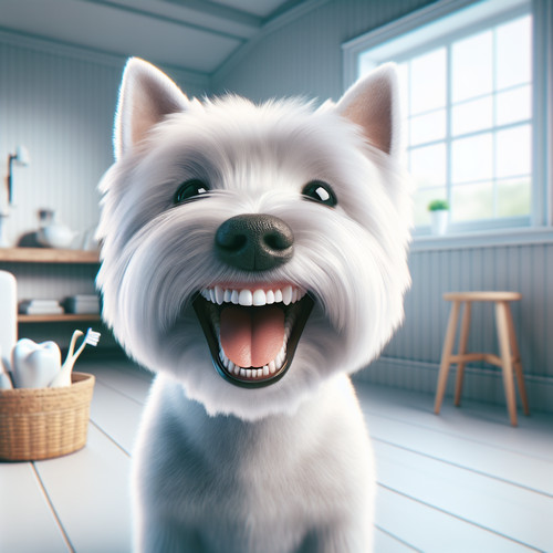 An image illustrating Cómo limpiar los dientes de tu Westie sin esfuerzo