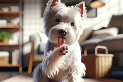 An image illustrating Qué hacer si tu Westie se lame las patas sin parar