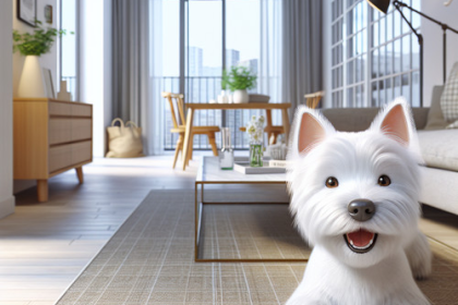 An image illustrating Los Westies pueden vivir en departamento - pros y contras