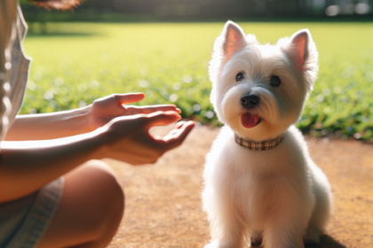 An image illustrating Cómo enseñar órdenes básicas a un Westie