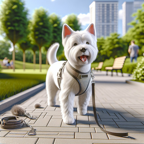 An image illustrating Los mejores accesorios para pasear a tu Westie