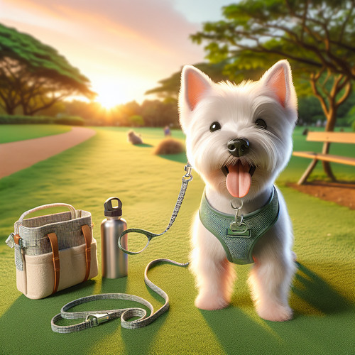 An image illustrating Los mejores accesorios para pasear a tu Westie