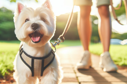An image illustrating Los mejores accesorios para pasear a tu Westie