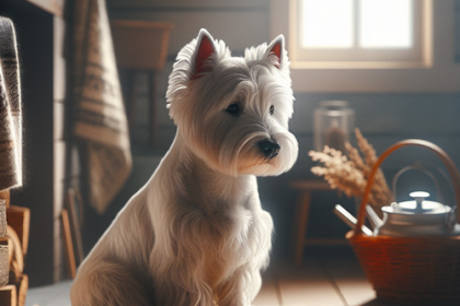 An image illustrating Cómo enseñar a tu Westie a quedarse quieto