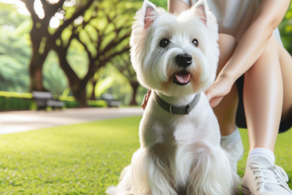 An image illustrating Cómo enseñar a tu Westie a quedarse quieto