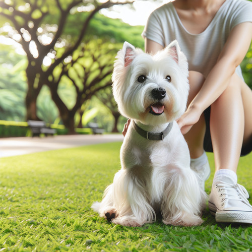 An image illustrating Cómo enseñar a tu Westie a quedarse quieto