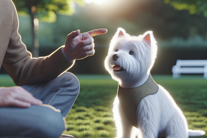 An image illustrating Cómo enseñar a tu Westie a quedarse quieto