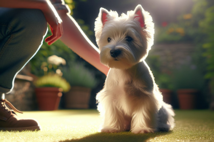 An image illustrating Cómo enseñar a tu Westie a quedarse quieto