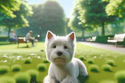 An image illustrating Cómo enseñar a tu Westie a quedarse quieto