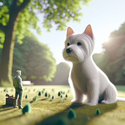 An image illustrating Cómo enseñar a tu Westie a quedarse quieto