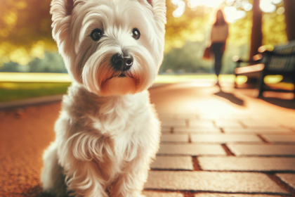 An image illustrating Cómo enseñar a tu Westie a quedarse quieto