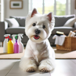 An image illustrating Qué productos de limpieza usar si tienes un Westie en casa