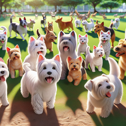 An image illustrating Cuáles son las mejores razas para convivir con un Westie