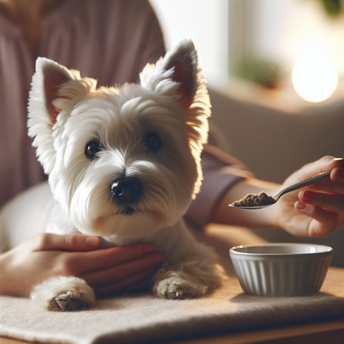 An image illustrating Qué hacer si tu Westie tiene diarrea o vómitos