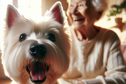 An image illustrating Por qué los Westies son excelentes compañeros para adultos mayores