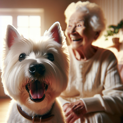 An image illustrating Por qué los Westies son excelentes compañeros para adultos mayores