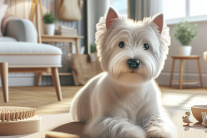 An image illustrating Cómo detectar y tratar el estrés en un Westie