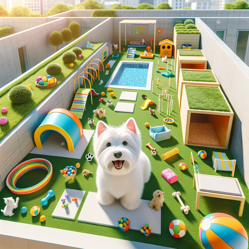 An image illustrating Cómo construir una zona de juegos para tu Westie en casa