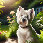 An image illustrating Qué protector solar usar en un Westie de pelaje blanco