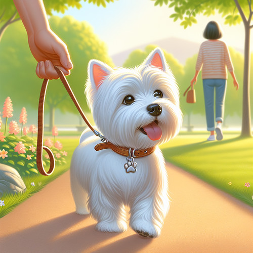 An image illustrating Cómo evitar que tu Westie tire de la correa