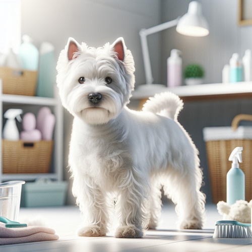 An image illustrating Qué hacer si tu Westie tiene olor fuerte a humedad