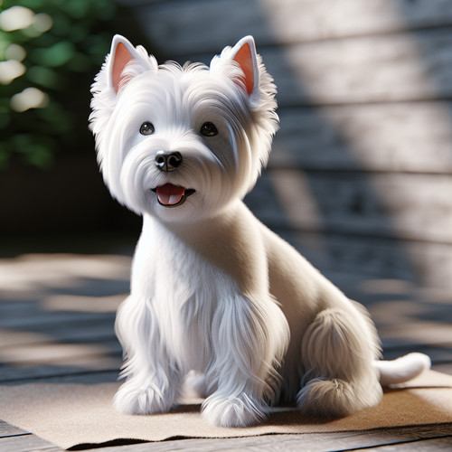 An image illustrating Cómo eliminar las manchas amarillas del pelaje de un Westie