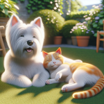 An image illustrating Qué hacer si tu Westie persigue a los gatos