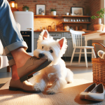 An image illustrating Por qué tu Westie te muerde los pies jugando