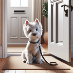 An image illustrating Cómo enseñar a tu Westie a esperar antes de salir