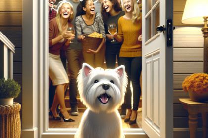 An image illustrating Qué hacer si tu Westie salta sobre todos los invitados