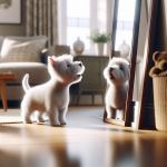 An image illustrating Por qué tu Westie ladra al espejo