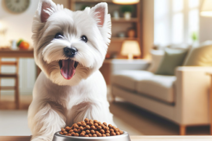 An image illustrating Cómo cambiar de pienso sin afectar el estómago de tu Westie