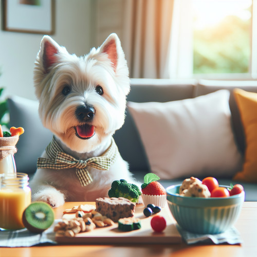 An image illustrating Qué snacks caseros puedes hacerle a tu Westie