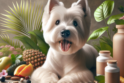 An image illustrating Qué suplementos naturales mejoran el sistema inmune de un Westie