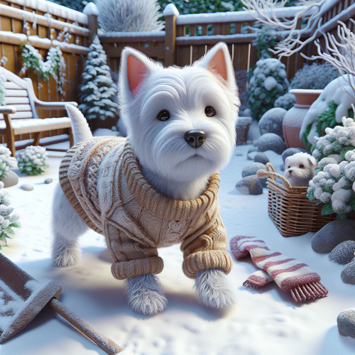 An image illustrating Cómo cuidar a tu Westie en invierno
