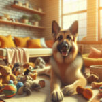 An image illustrating Cómo evitar la ansiedad por separación en Pastor Alemán cuando trabajas todo el día