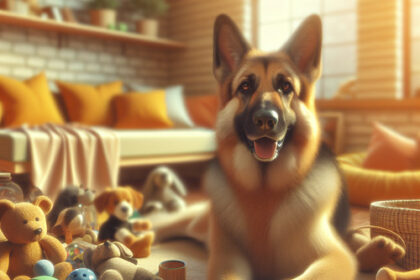 An image illustrating Cómo evitar la ansiedad por separación en Pastor Alemán cuando trabajas todo el día