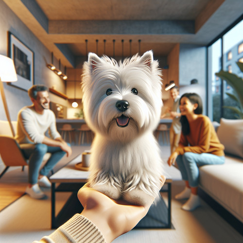 An image illustrating Qué hacer si tu Westie se porta mal con visitas