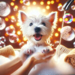 An image illustrating Consejos para bañar a un Westie sin que odie el baño