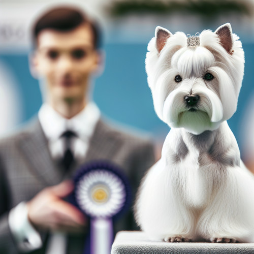 An image illustrating Cómo entrenar a tu Westie para concursos o exposiciones