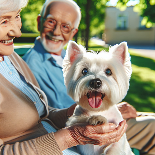 An image illustrating Por qué los Westies son ideales para personas mayores