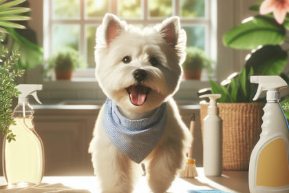 An image illustrating Qué productos de limpieza son seguros si tienes un Westie