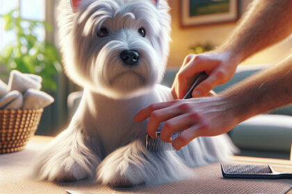 An image illustrating Cómo cortar el pelo del Westie en casa sin dañarlo