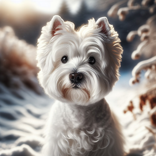 An image illustrating Cómo mantener el pelaje de un Westie brillante en invierno