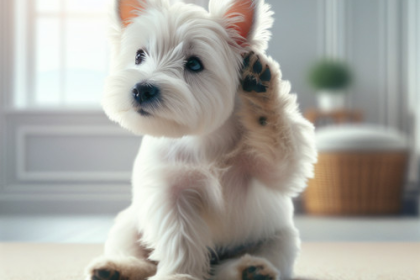 An image illustrating Qué hacer si tu Westie se rasca detrás de las orejas